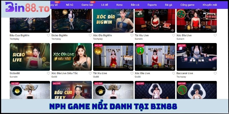 NPH game nổi danh tại Bin88